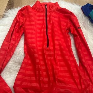 Nike Vibrant Red Quarter-Zip Pullover